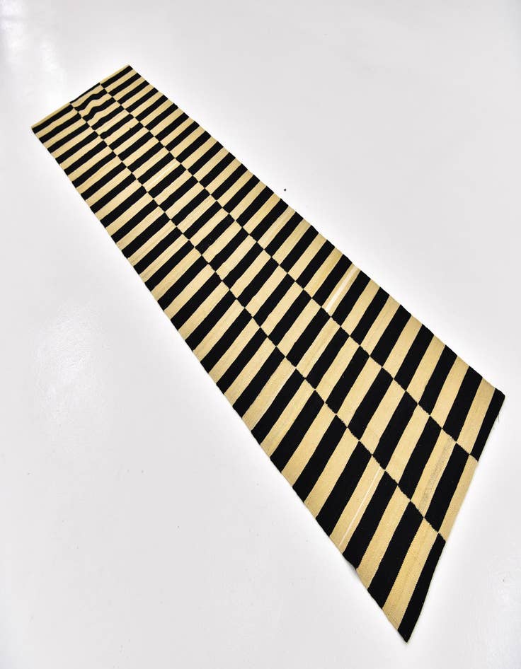 Detail image of  2' 9 x 9' 9  Hand Woven Kilim Modern Wool Runner Rug