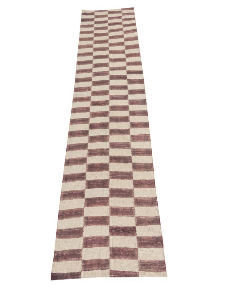 Detail image of  2' 6 x 7' 1  Hand Woven Kilim Modern Wool Runner Rug