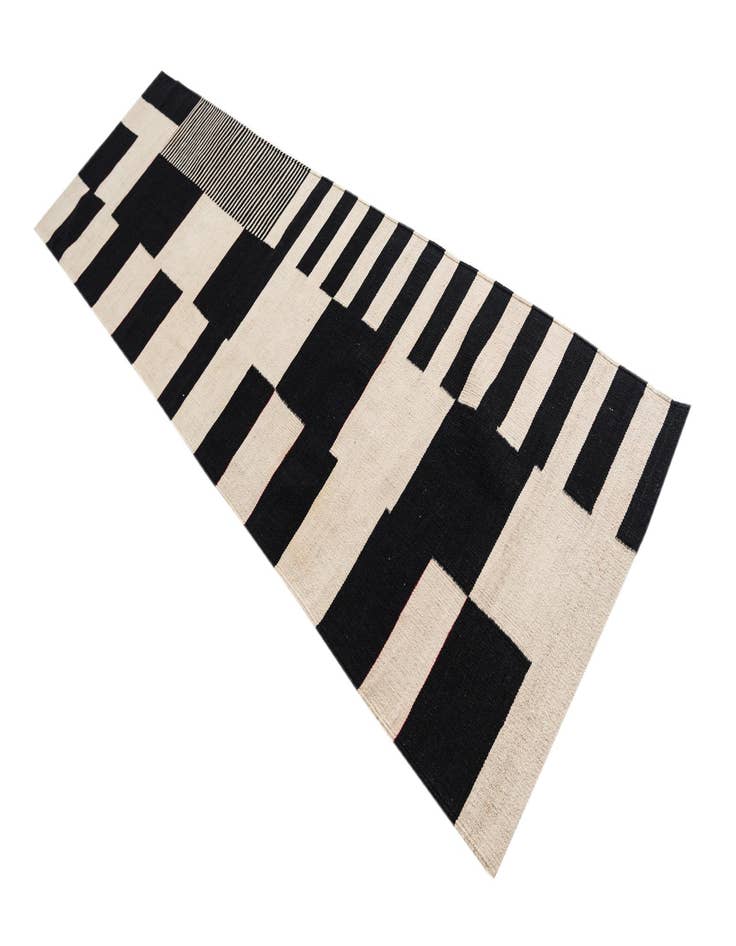 Detail image of  2' 9 x 9' 8  Hand Woven Kilim Modern Wool Runner Rug