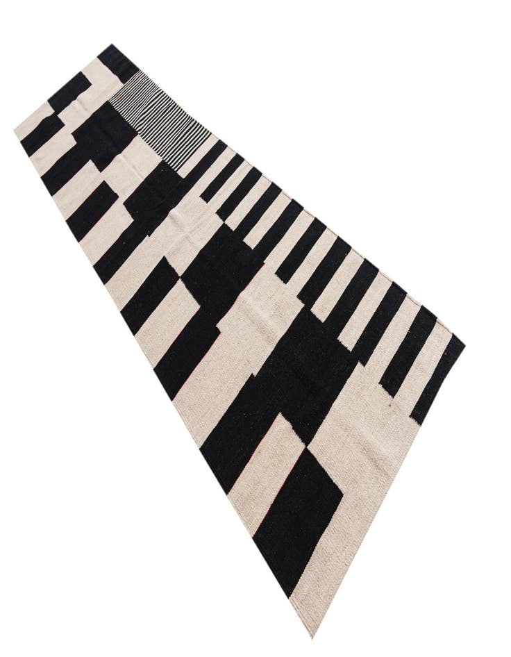 Detail image of  2' 8 x 9' 7  Hand Woven Kilim Modern Wool Runner Rug