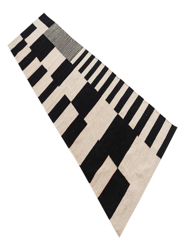 Detail image of  2' 9 x 9' 7  Hand Woven Kilim Modern Wool Runner Rug