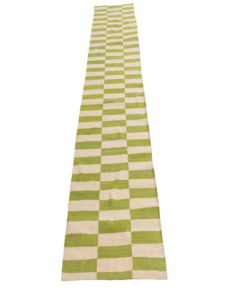 Detail image of  2' 7 x 9' 10  Hand Woven Kilim Modern Wool Runner Rug