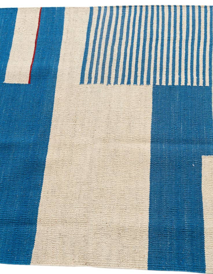 Detail image of  2' 9 x 8'  Hand Woven Kilim Modern Wool Runner Rug