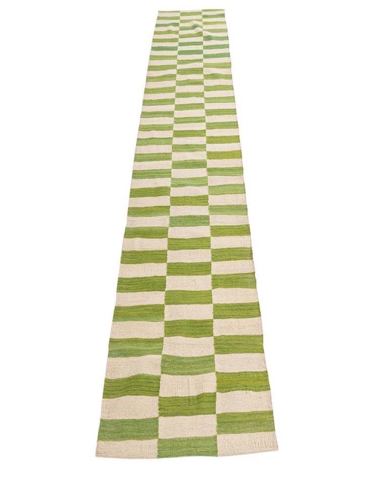 Detail image of  2' 9 x 9' 9  Hand Woven Kilim Modern Wool Runner Rug