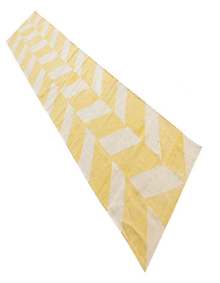 Detail image of  2' 4 x 12' 8  Hand Woven Kilim Modern Wool Runner Rug