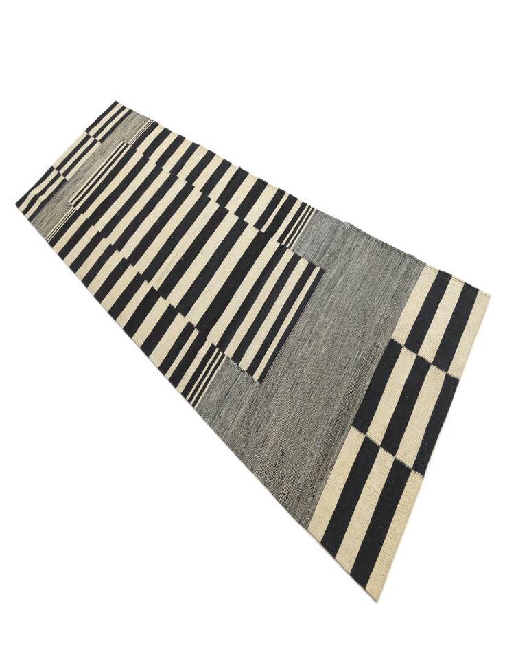 Detail image of  2' 10 x 9' 6  Hand Woven Kilim Modern Wool Runner Rug