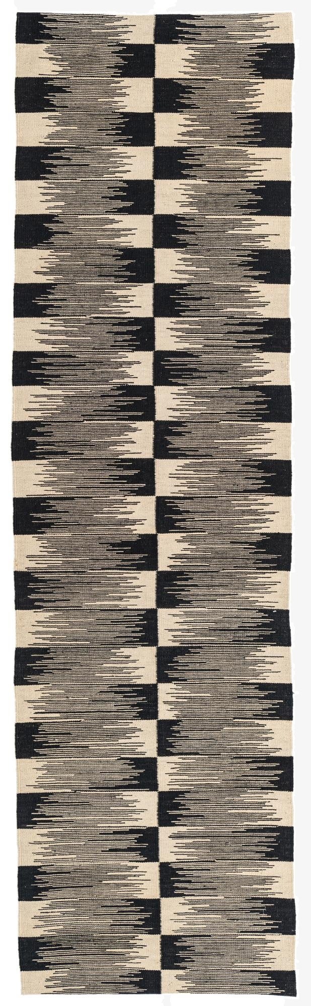  2' 8 x 9' 3  Hand Woven Kilim Modern Wool Runner Rug