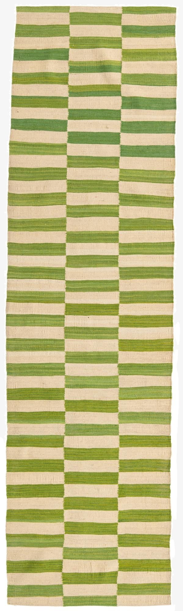  2' 9 x 9' 9  Hand Woven Kilim Modern Wool Runner Rug