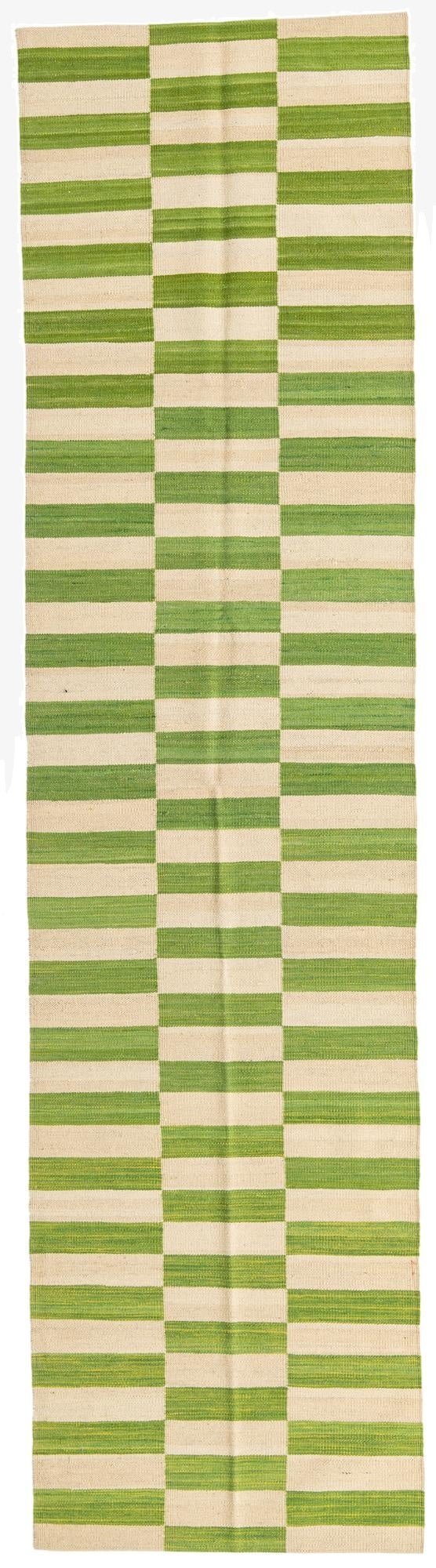  2' 6 x 9' 9  Hand Woven Kilim Modern Wool Runner Rug