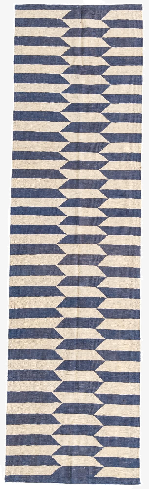  2' 8 x 9' 8  Hand Woven Kilim Modern Wool Runner Rug