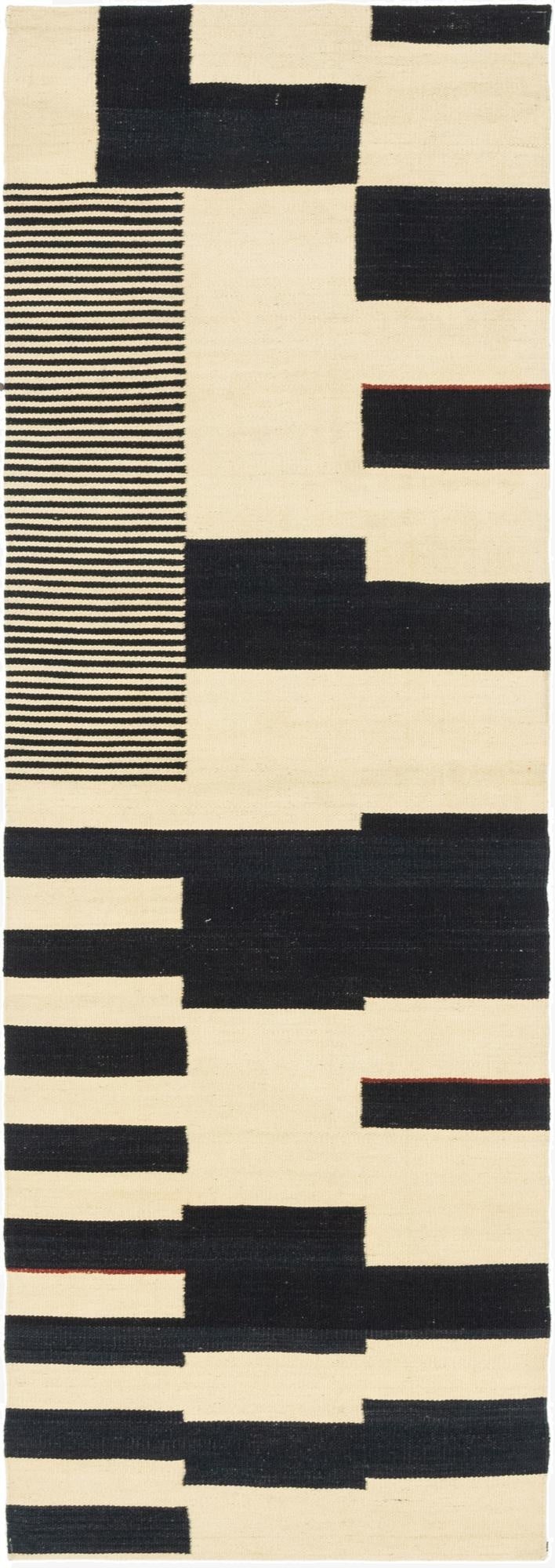  2' 8 x 8' 2  Hand Woven Kilim Modern Wool Runner Rug