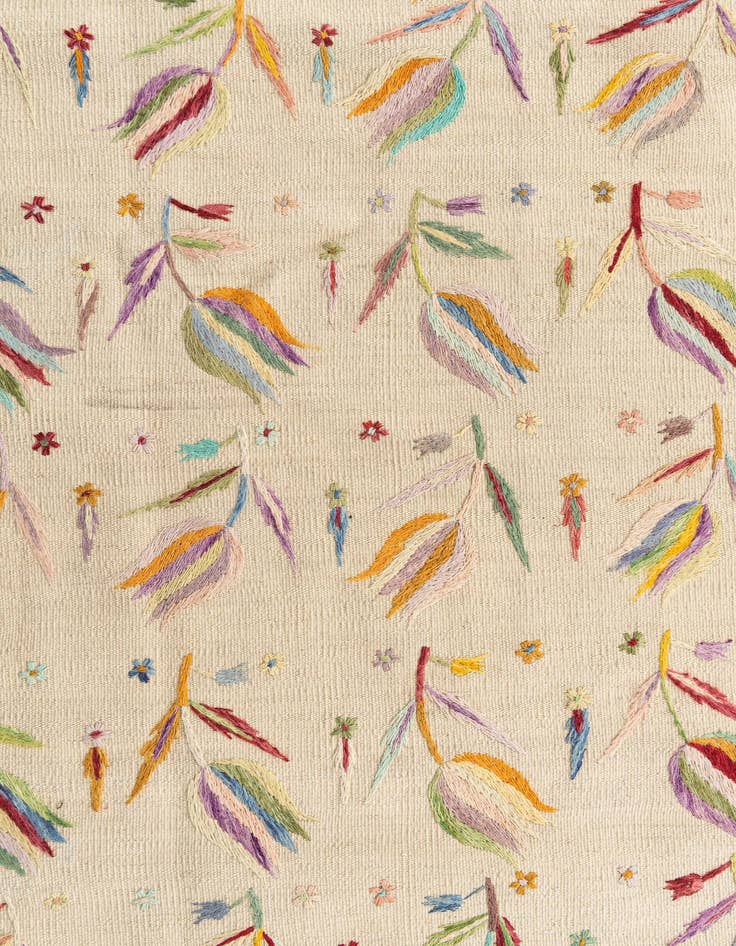 Detail image of  3' 9 x 9' 5  Hand Woven Kilim Suzani Wool Runner Rug