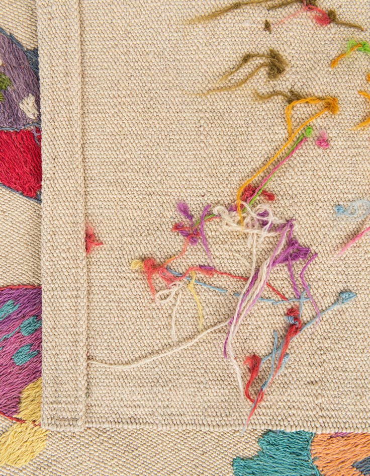 Detail image of  2' 5 x 9' 6  Hand Woven Kilim Suzani Wool Runner Rug