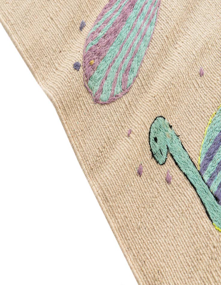 Detail image of  2' 4 x 7' 7  Hand Woven Kilim Suzani Wool Runner Rug