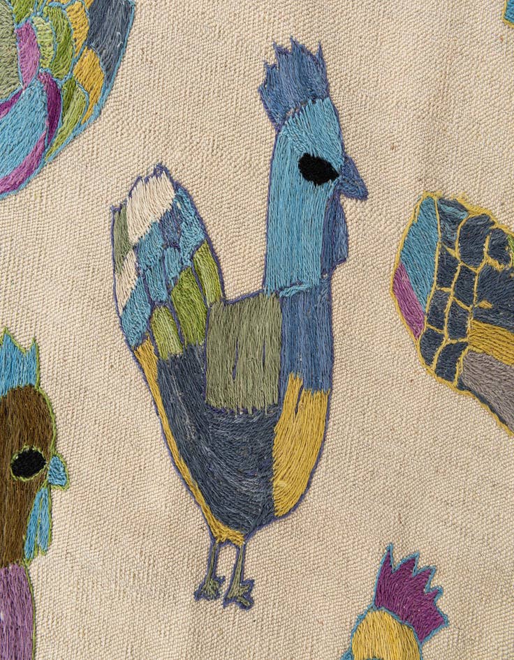 Detail image of  2' 8 x 9' 4  Hand Woven Kilim Suzani Wool Runner Rug