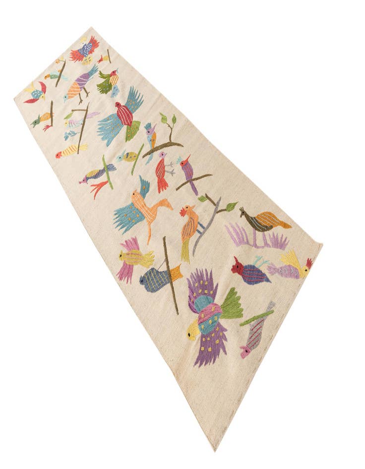 Detail image of  2' 7 x 7' 6  Hand Woven Kilim Suzani Wool Runner Rug