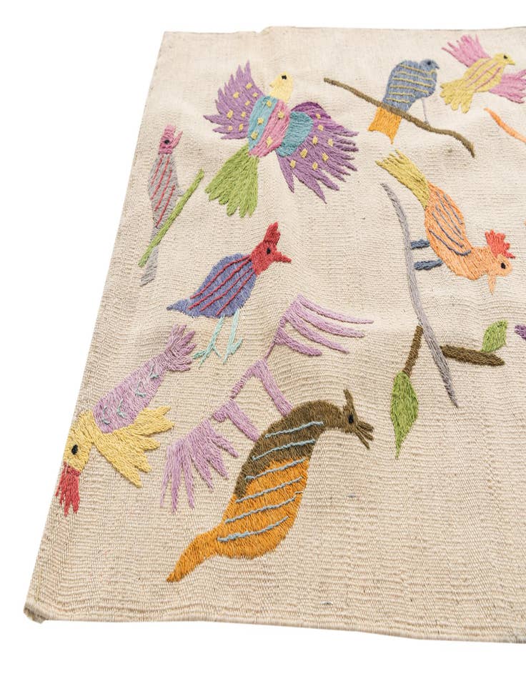 Detail image of  2' 7 x 7' 6  Hand Woven Kilim Suzani Wool Runner Rug