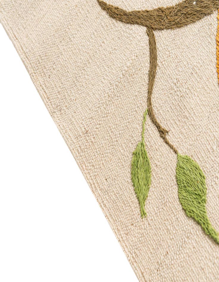 Detail image of  2' 7 x 7' 6  Hand Woven Kilim Suzani Wool Runner Rug