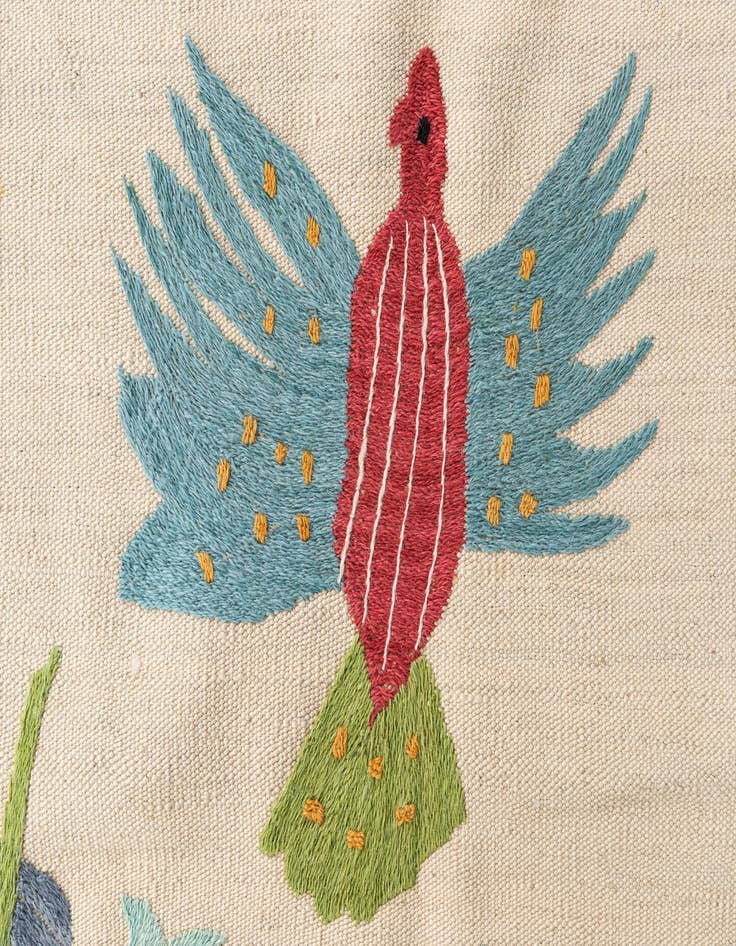 Detail image of  2' 7 x 7' 6  Hand Woven Kilim Suzani Wool Runner Rug