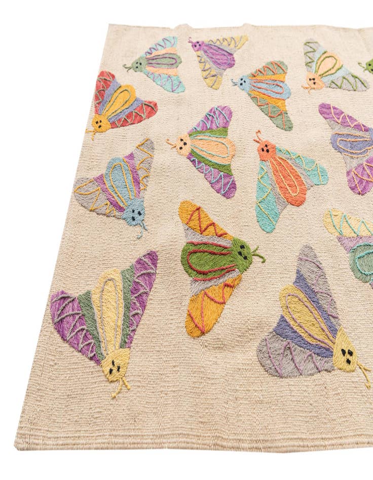 Detail image of  2' 8 x 9' 6  Hand Woven Kilim Suzani Wool Runner Rug