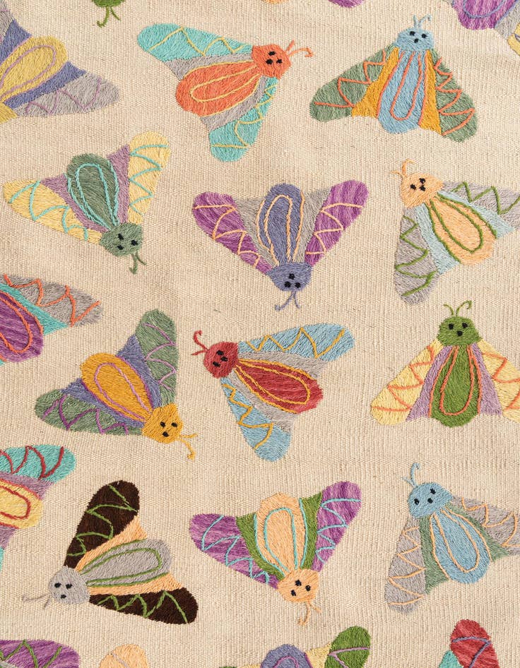 Detail image of  2' 8 x 9' 6  Hand Woven Kilim Suzani Wool Runner Rug