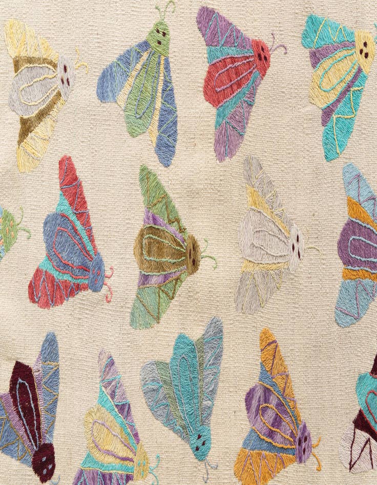 Detail image of  2' 5 x 9' 3  Hand Woven Kilim Suzani Wool Runner Rug