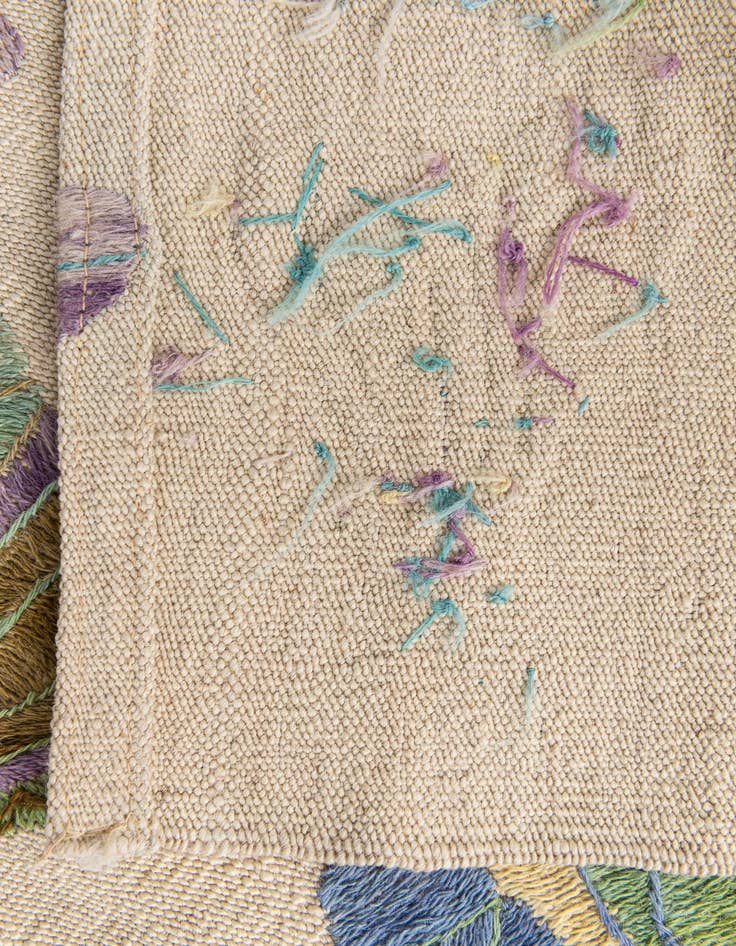 Detail image of  2' 5 x 9' 3  Hand Woven Kilim Suzani Wool Runner Rug