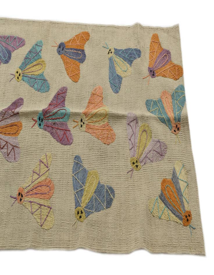 Detail image of  2' 5 x 9' 5  Hand Woven Kilim Suzani Wool Runner Rug