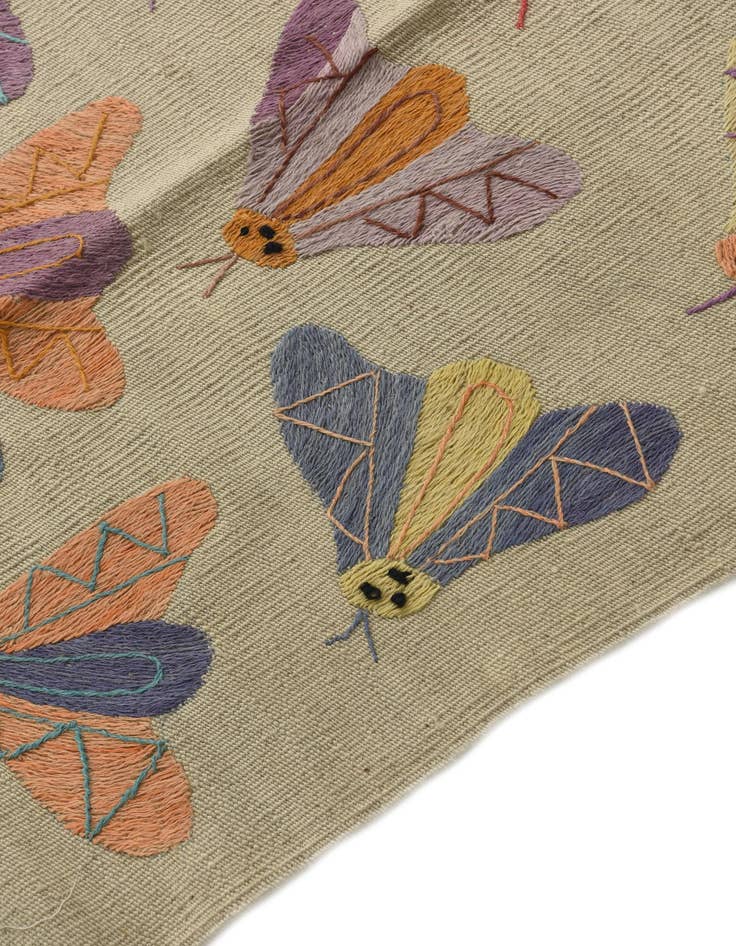 Detail image of  2' 5 x 9' 5  Hand Woven Kilim Suzani Wool Runner Rug