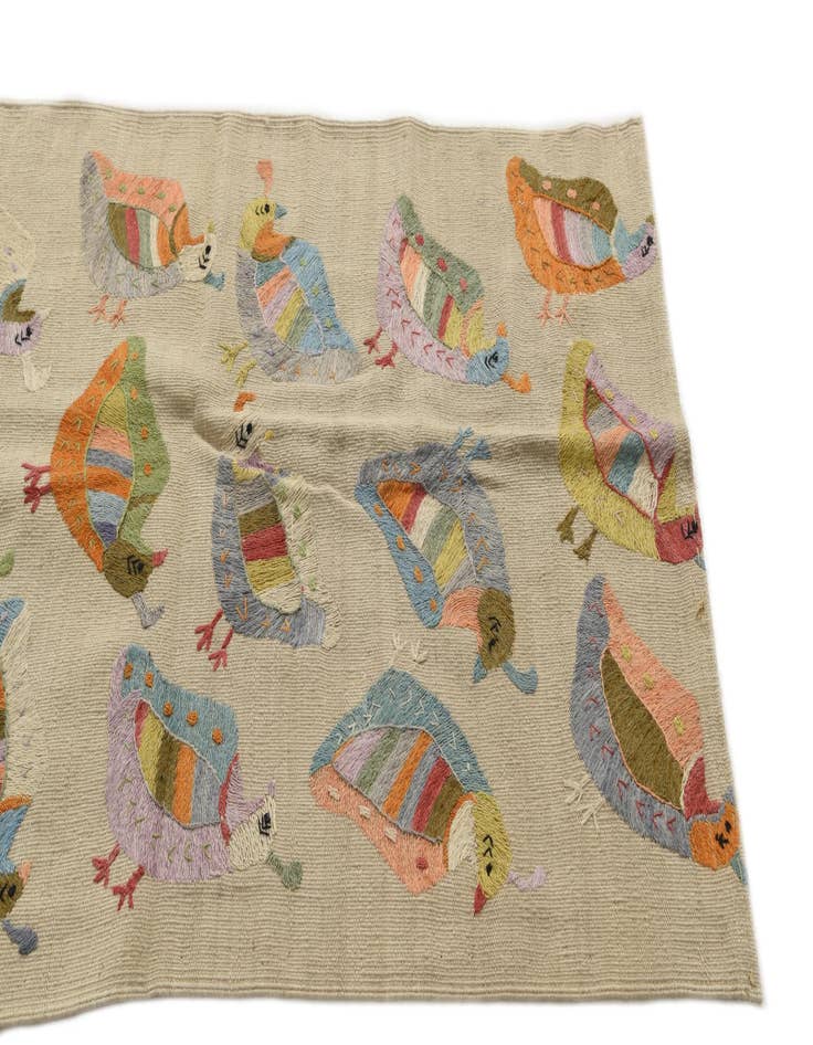 Detail image of  2' 9 x 9' 4  Hand Woven Kilim Suzani Wool Runner Rug