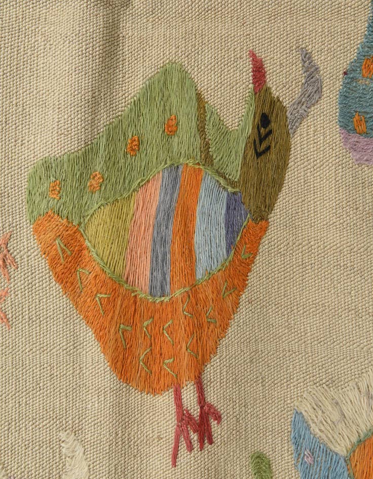 Detail image of  2' 9 x 9' 4  Hand Woven Kilim Suzani Wool Runner Rug