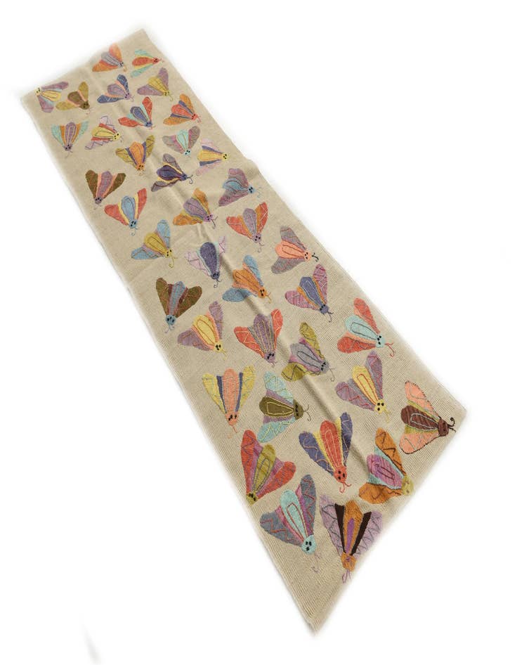 Detail image of  2' 6 x 7' 10  Hand Woven Kilim Suzani Wool Runner Rug