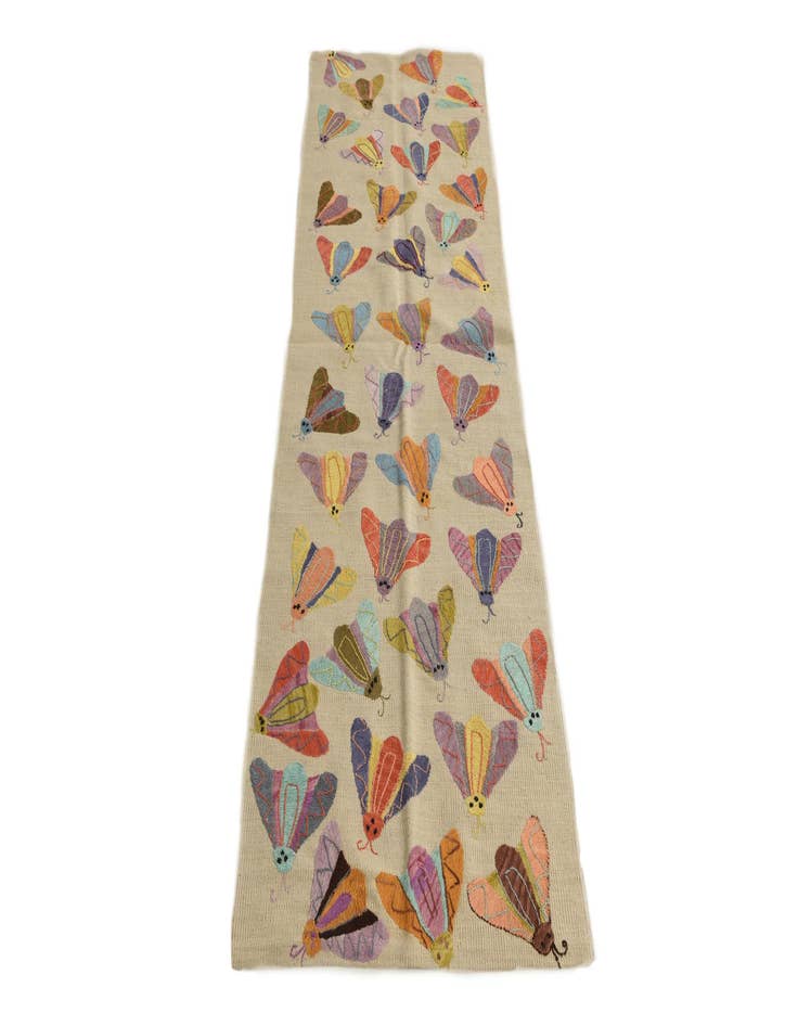 Detail image of  2' 6 x 7' 10  Hand Woven Kilim Suzani Wool Runner Rug