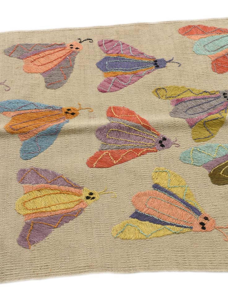 Detail image of  2' 6 x 7' 10  Hand Woven Kilim Suzani Wool Runner Rug