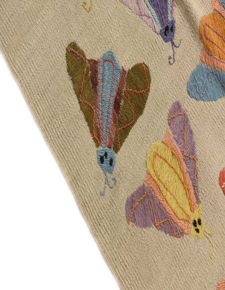 Detail image of  2' 6 x 7' 10  Hand Woven Kilim Suzani Wool Runner Rug