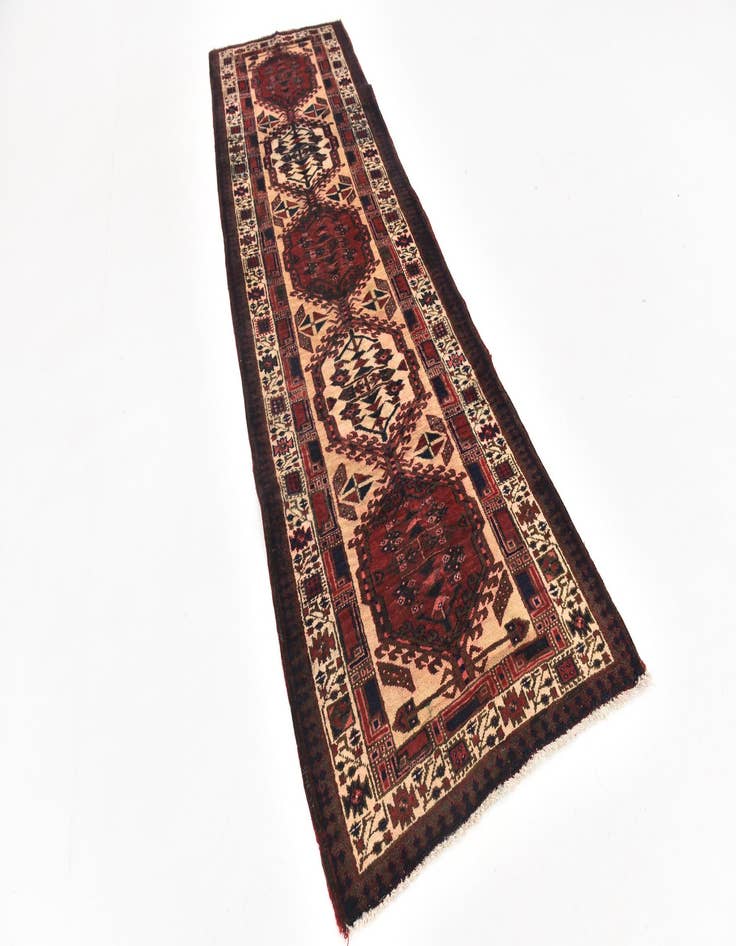 Detail image of 3' 3 x 10' 4 Hand Knotted Meshkin Persian Wool Runner Rug