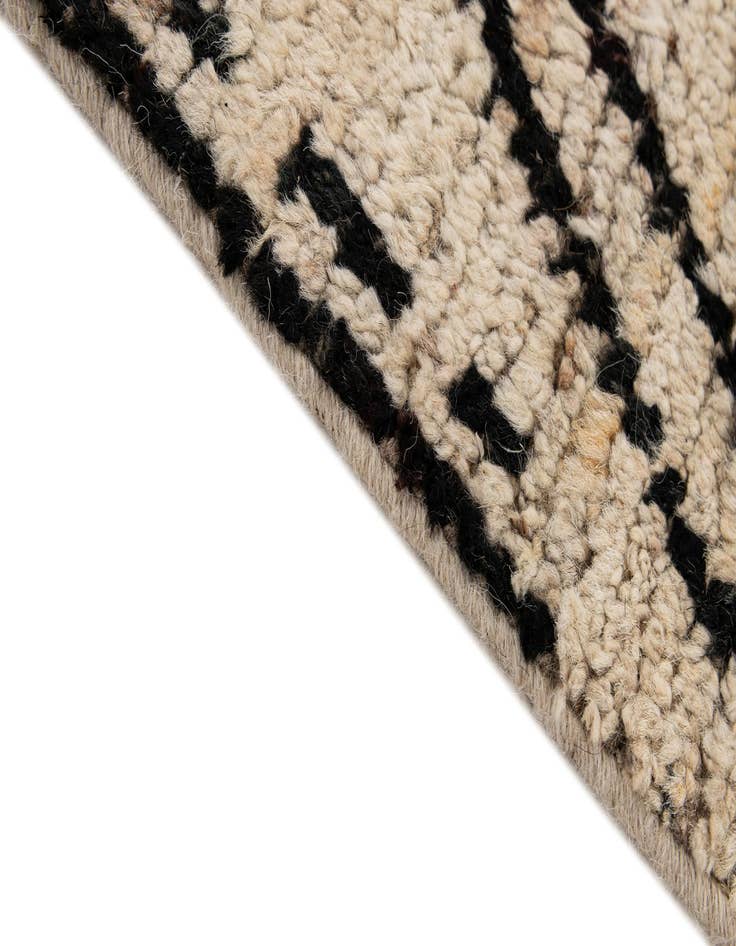 Detail image of  3' 2 x 12' 4  Hand Knotted Moroccan Wool Runner Rug