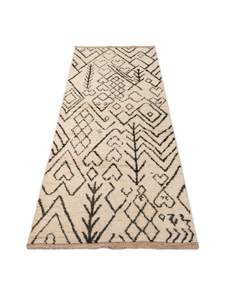 Detail image of  3' 4 x 12' 6  Hand Knotted Moroccan Wool Runner Rug