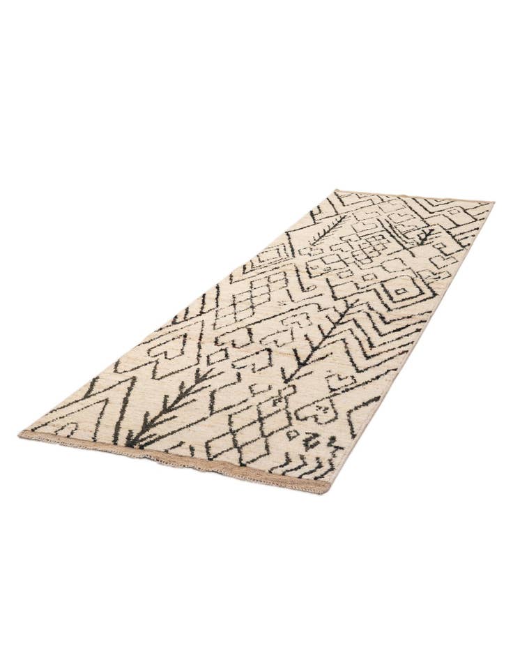 Detail image of  3' 4 x 12' 6  Hand Knotted Moroccan Wool Runner Rug