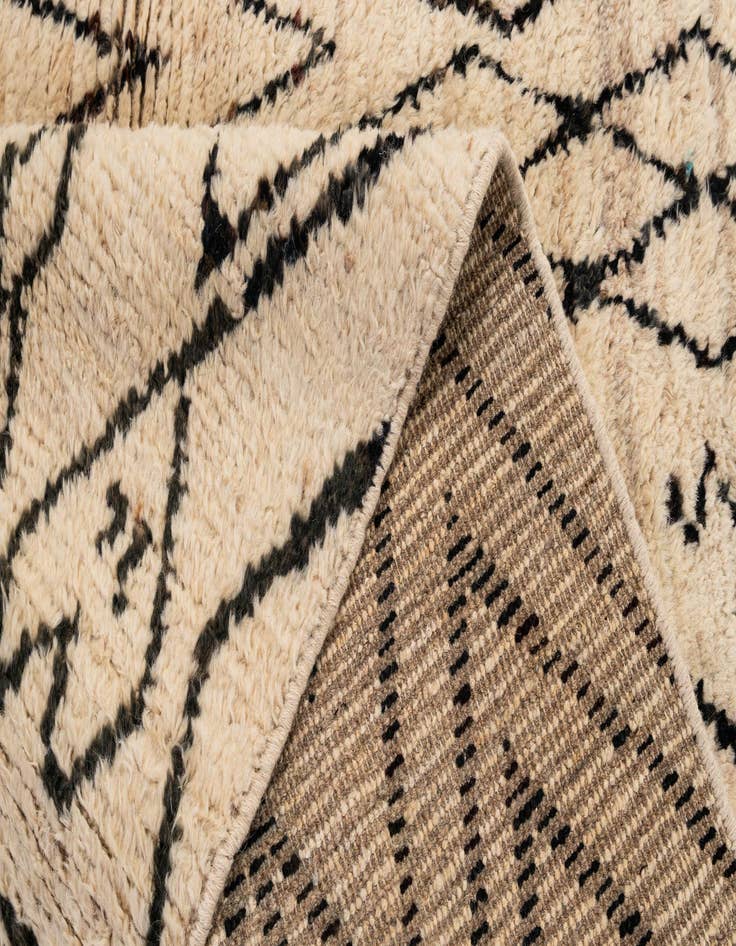 Detail image of  3' 4 x 12' 6  Hand Knotted Moroccan Wool Runner Rug