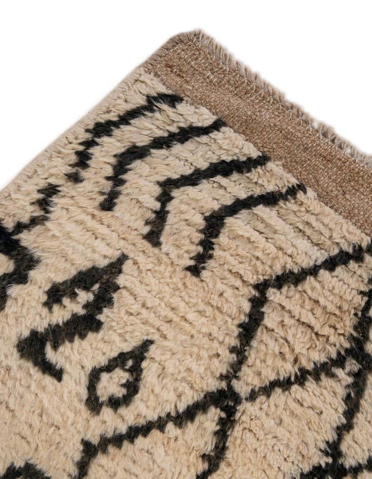 Detail image of  3' 4 x 12' 6  Hand Knotted Moroccan Wool Runner Rug