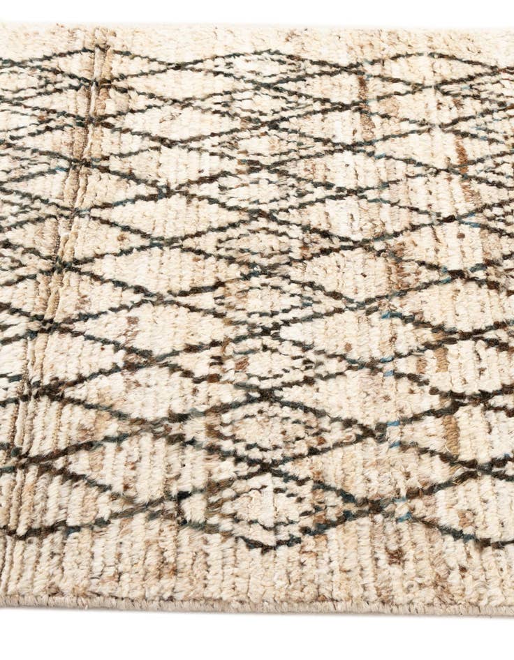 Detail image of  3' 2 x 15' 10  Hand Knotted Moroccan Wool Runner Rug