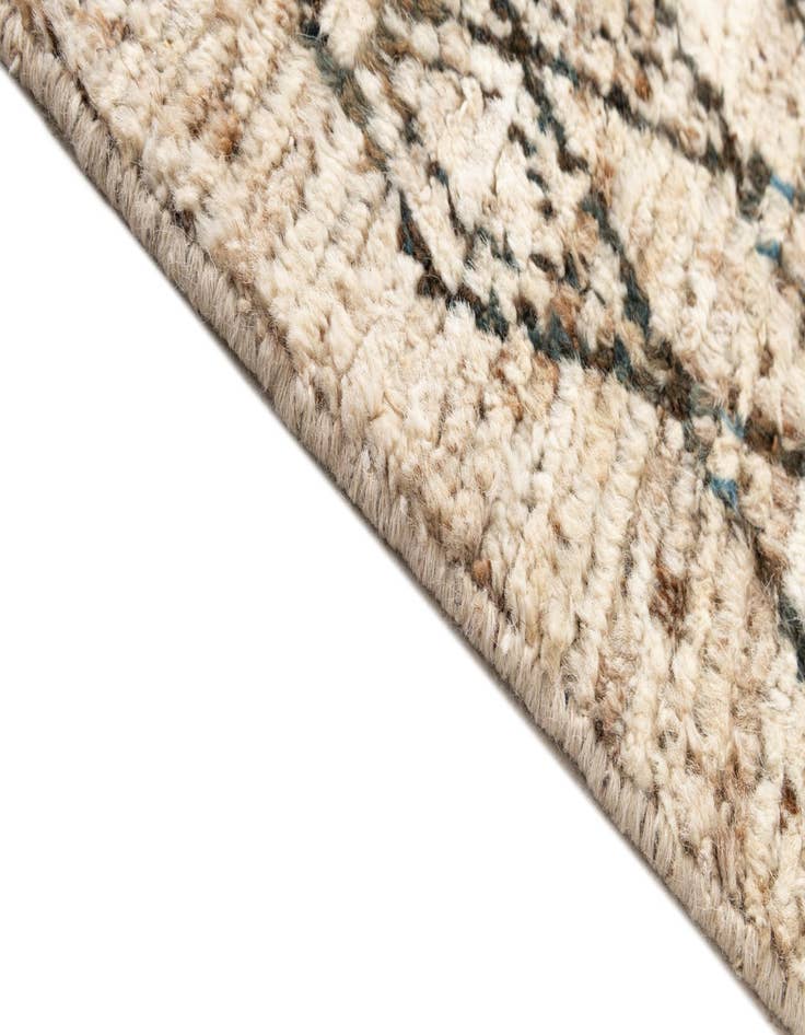 Detail image of  3' 2 x 15' 10  Hand Knotted Moroccan Wool Runner Rug