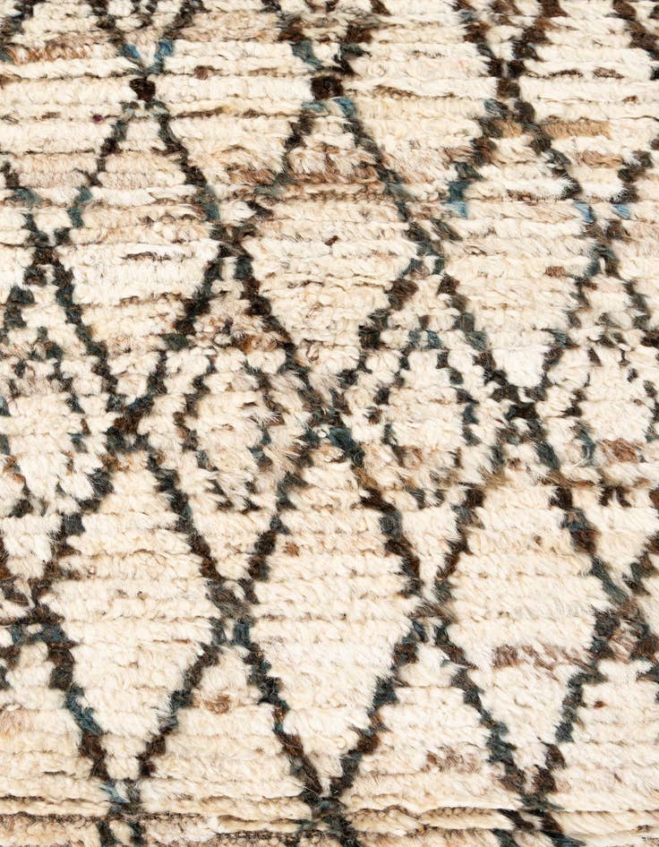 Detail image of  3' 2 x 15' 10  Hand Knotted Moroccan Wool Runner Rug