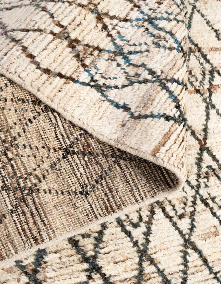 Detail image of  3' 2 x 15' 10  Hand Knotted Moroccan Wool Runner Rug