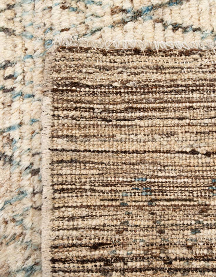 Detail image of  3' 2 x 15' 10  Hand Knotted Moroccan Wool Runner Rug
