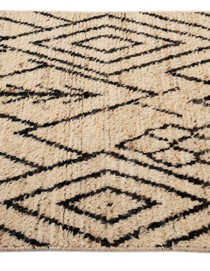 Detail image of  3' 4 x 16' 4  Hand Knotted Moroccan Wool Runner Rug