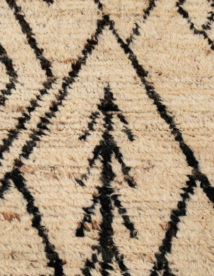 Detail image of  3' 4 x 16' 4  Hand Knotted Moroccan Wool Runner Rug