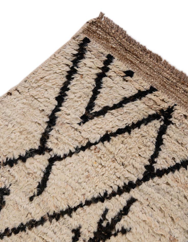 Detail image of  3' 4 x 16' 4  Hand Knotted Moroccan Wool Runner Rug