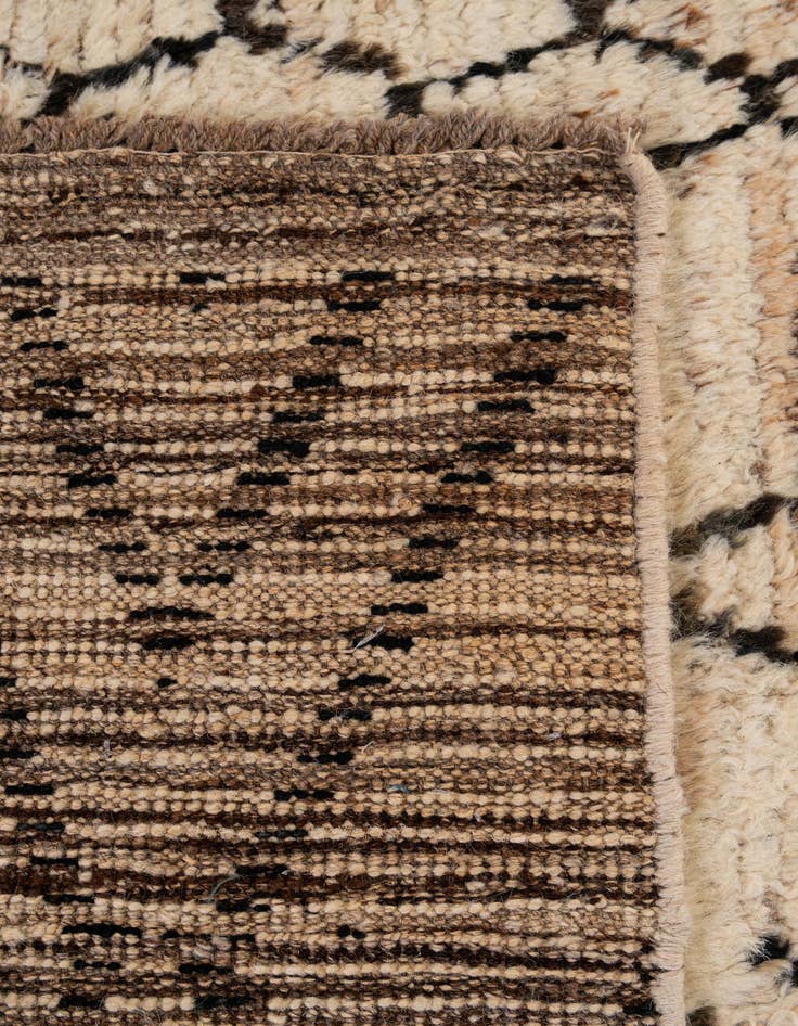Detail image of  3' 4 x 16' 4  Hand Knotted Moroccan Wool Runner Rug